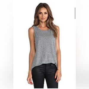 Current Elliott Women's Size Medium‎ Grey The Cross Back Muscle Tank Top